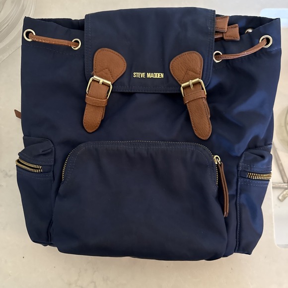 Steve Madden Handbags - BACKPACK Steve Madden Backpack‎ Bsolly Blue Drawstring Nylon Travel Bag